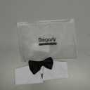 Segarty Dog Tuxedo Bow Tie Collar - Black Bowtie With Handcrafted Adjustable White Formal Pet Cats Necktie for Medium Large Boy Dogs - Wedding Grooming Bows Birthday Gift