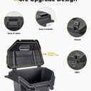 KEMIMOTO 2024/2025/2026 XP 1000 Rear Cargo Box 55QT Compatible with 2024/2025/2026 Polaris RZR XP 1000/4 Storage UTV Rear Bed Box Polypropylene Two Lockable Latches Replace 2884525