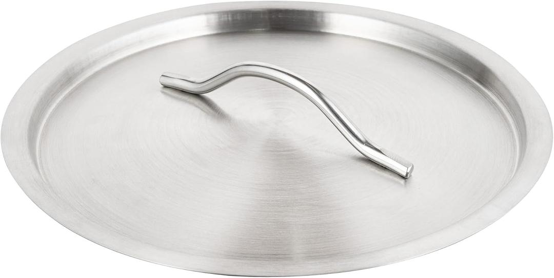 Restaurantware-LID ONLY: Met Lux Lid For Induction Sauce Pan, 1 Lid For 7.5 and 13.5 Quart Deep Sauce Pan - Sauce Pan Sold Separately, Mirror-Finish, Stainless Steel Lid For Cooking Pot With Handle