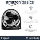 Amazon Basics Air Circulator Fan, Desk Fan for Bedroom, Home and Office, With 90-Degree Tilt Head, 3 Speed Settings, Lightweight (4.2 LBS), 70 Watts, Black, 14.8"Wx7.6"Dx14.1"H