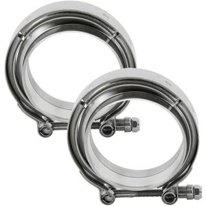 3.0 Inch 3" Stainless Steel Exhaust V Band Clamp Male Female Flange Assembly 2 PCS