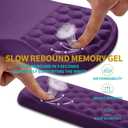 Hokafenle 2 in 1 Ergonomic Mouse Pad Wrist Support & Wrist Rest for Computer Keyboard Set, with Relieve Carpal Tunnel Pain Massage Bulge and Full Memory Gel Design (2In1 Set, Dark Purple)
