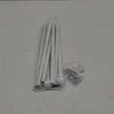 2 Pack White Curtain Rods for windows 28 to 78 inch, 5/8 inch Splicing Heavy Duty Metal Curtain Rod Set with Brackets