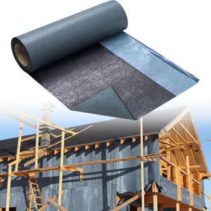 Rubberized Waterproof House Wrap, Self Adhesive Bitumen 20 in x 33 ft, 40 Mil Thick Asphalt Roofing Membrane for House Wrap, Leak Repair & Waterproof Sealing