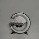 2025 New Mini LED Table Lamp, Wireless Charging Atmosphere Lamp, Bluetooth Speaker, Dimmable Night Light, Bedside Lamp, Alarm Clock for Christmas Gifts (Black)