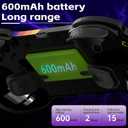 Koiiko Wireless Gaming Controller for Hall Effect Triggers Hall left & right rocker, Gamepad for ipad/iphone Android/PC/Switch/Streaming on PS3/PS4, Bluetooth, Pocket Size (Graffit Black)