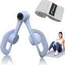 MERACH Thigh Trainer, Pelvic Floor Exercise Devices with Resistance Band, Inner Thigh Exerciser for Women, Home Fitness Equipment for Hip/Leg/Butt (Blue)