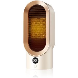 Electric Space Heater, Portable Energy Efficient Space Heater with Fast Heating & PTC Ceramic, Two-Speed Heater Fan, Quiet Small Mini Desk Heater for Bedroom, Office & Indoor Use