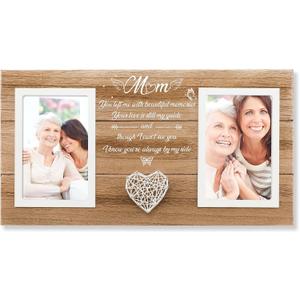 SOUHONEY Memorial Gifts for Loss of Mom, Sympathy Gifts for Loss of Mother Picture Frame, Bereavement Remembrance Funeral Condolence Gift for Loss of Mother Picture Frame for Double 4 x 6 Photos