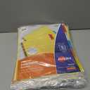 25 x Avery Binder Dividers - 5-Tab Insertable Multicolor Big Tabs for Binders, 1 Set of Dividers (11109)