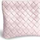 2 x Wuflyover Kiss Lock Coin Purse Compact & Portable, Secure Closure, Stylish Woven-Look Design (Pink, M)
