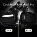 HUSH Protective Airpods Pro Cover Case - Durable Armor Case Compatible with AirPods Pro 1st/2nd Generation (Black)