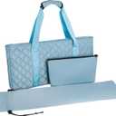 Empty Mahjong Bag(Blue) with A Mahjong Tile Bag And A Rack Bag, Mah-jongg Carrying Bag, Mahjong Accessory