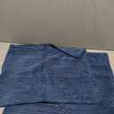 MIULEE Decorative Throw Pillow Covers for Couch Bed Livingroom 18x18 Inch Set of 2 Blue Boho Accent Throw Pllows Broadside Striped Patchwork Soft Corduroy Spring Coastal Pillowcases