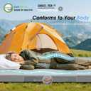 CYMULA 3 Inch Memory Foam Camping Pad, Camping Essentials Roll Up Floor Mat for Car Camping, Cot, Tent, Truck, Travel and Guest Use, Non-Slip Waterproof Bottom, Removable Cover, Grey  Cot:72*24*3