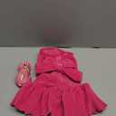 Dog Striped Dress,Pet Girl Bow Costume with Ring and Harness Leash,Dog Wedding Birthday Party Dress(Rose,Large)