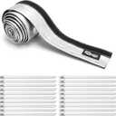 Heat Shroud Aluminized Sleeving Heat Shield fuel line wire heat sleeve 1/2" I.D. x 10FT with 20 Pcs 3.9Inch Stainless Steel Cable Metal Zip Ties