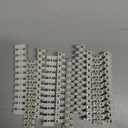 Weewooday 10 Pieces Terminal Block 12-Position Strip 10 Amp 380 Volt White Screw Terminal Connector Dual Row Electric Barrier Block
