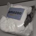 Faux Rabbit Fur Bean Bag Chair Cover Only (No Filler), Stuffed Animal Storage Bean Bag Cover, UltraSoft, Washable, Zippered, NonSlip Bottom, Handle,Living Room Furniture for Adults White