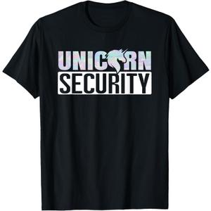 Halloween Easy Quick Adult Dad Mom Unicorn Security Costume T-Shirt 3XL