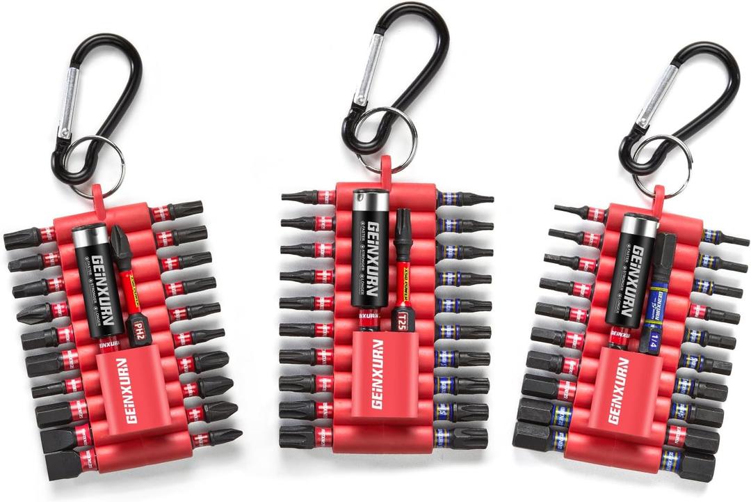 (PH/TORX/HEX/PZ/SQ/SL) Screwdriver Bits Set, 66 Pieces Impact 1/ 2Magnetic S2 Steel Multi Power Insert Driver Bits and 3Pc Bit Holder with Organizer Sleeve