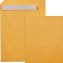 Amazon Basics Catalog Mailing Envelopes, Peel and Seal, 9" x 12", Brown Kraft, 100-Pack