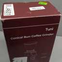 Tuni G1 Conical Burr Coffee Grinder, 48 Grind Settings Anti-static Burr Mill, Precision Electronic Timer and LED Touchscreen for Espresso/Drip/Cold Brew/French Press, Stainless Steel, Ivory