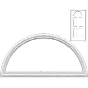 DoubleFill 1 Pcs 22 x 10 Inch Entry Door Frame Half Round Top Exterior Door Only Replacement Kit for 1" Glass (Glass Not Included), 1 Lite Exterior Front Doors Window Frame Replacement (Round Top)