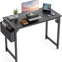 DUMOS 40 Inch Small Computer Office Desk Modern Simple Style Writing Study Work Table for Home Bedroom - Black