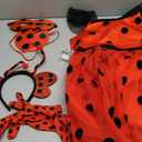 SZ-TONDA Girls Light up Ladybug Costume - Kids LED Princess Dress up Halloween Birthday Party Cosplay Outfit Clothes Apparels (7-8years)