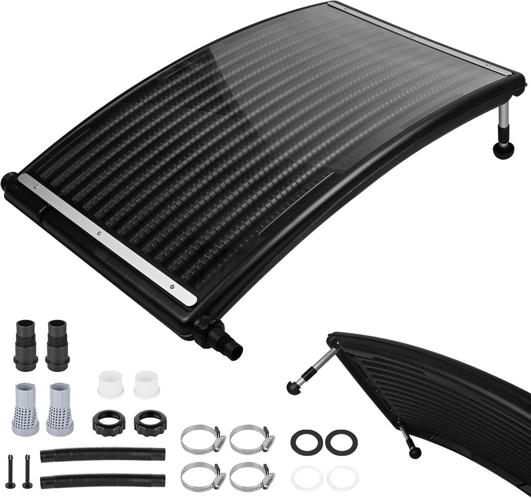 Eachbid Solar Pool Heater, 43.3'' Pool Solar Heater, Adjustable Swimming Pool Heater Above-Ground Inground Pools, Solar Heater for Inground Pool, Solar Heater for Pool (43.3''x27.2'')