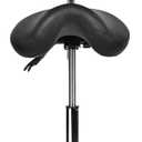 Saddle Stool Rolling Chair with Back Support Swivel Adjustable Height Ergonomic Thick Seat Cushion with Wheels for Nail Lash Tech Esthetician Tattoo Artist Salon Hair Cutting Stylist Black