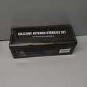 Umite Chef Kitchen Cooking Utensils Set, 33 pcs Non-Stick Silicone Cooking Kitchen Utensils Spatula Set with Holder, Wooden Handle Silicone Kitchen Gadgets Utensil Set (Khaki)