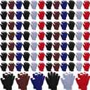 Yahenda 80 Pairs Winter Gloves 6 Colors Warm Touchscreen Gloves Stretchy Knit Gloves Christian Charity Donation Supplies