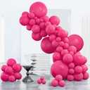 PartyWoo Hot Pink Balloons 152 pcs Different Sizes of 18 12 10 5 Inch Magenta Fuchsia Balloon Arch Kit Garland for Baby Shower Wedding Bridal Shower Anniversary Birthday Party Decorations Pink-Y12