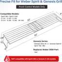 7641 Stainless Steel Warming Rack - Replacement for Weber Spirit 300/II 300 Series (Front Control: E310/S310/E320/S320/SP330), Fits Genesis Silver Gold B/C Grills