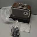 Portable Bluetooth Speaker Wireless Powerful Deep Bass Loud Stereo Sound Vintage Decor Cute Fashion Style Speakers with Subwoofer DSP Support TWS/USB/AUX for Home Desk Accessories Party Outdoor (Brown)