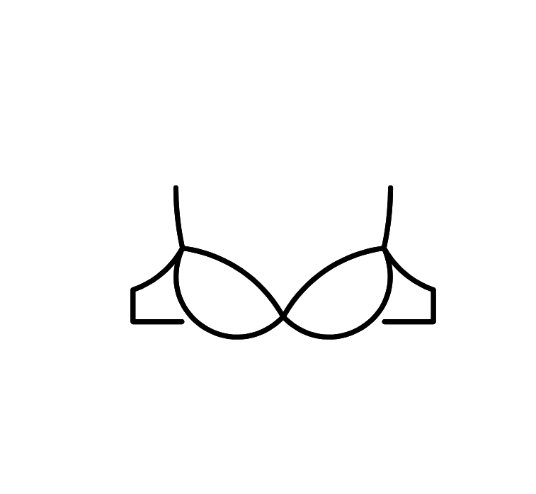 Aoxjox "Serena" Sports Bras, Black and White Color, Size S