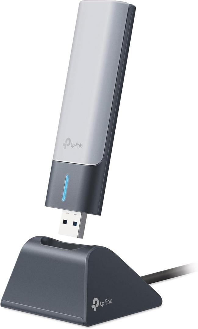 TP-Link AX1800 WiFi 6 USB Adapter for Desktop PC (Archer TX21UH) Wireless Network Adapter with 2.4GHz, 5GHz, MU-MIMO, OFDMA, High Gain Dual Band 5dBi Antenna, WPA3, Supports Windows 11/10