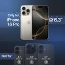 JETech Magnetic Case for iPhone 16 Pro 6.3-Inch Compatible with MagSafe, Translucent Matte Back Slim Shockproof Phone Cover (Natural Titanium/White)