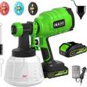 Cordless Paint Sprayer for Furniture & Small DIY Projects, 21V Battery Powered Spray Gun with 3 Nozzles, Adjustable Flow Control, Easy to Clean Ideal for Cabinets, Doors & Home Refinishing