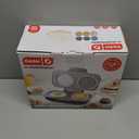 Dash MultiMaker Double Mini Maker System - Dual Ceramic Nonstick Cooking Surfaces - Built-In Cord Wrap - Makes 4-Inch Waffles - Cream, 6 Plates
