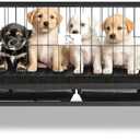 Homey Pet 43 Inch Whelping Box for Dogs and Puppies, Stackable Heavy Duty Metal Puppy Crate Cage Kennel with Wheels, Indoor Puppy Whelping Pen for Large Medium Small Breeds (42.5"L x 28.0"W x 17.5"H)