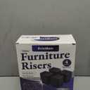 Bed Risers Furniture Risers Heavy-Duty Rectangular Adjustable Block Lift to 3 inches and 4.3 inches Desk, Sofa, Chair Legs, Refrigerator, Washing Machine Support up to 4000 pounds (Black-square-4 Pack)