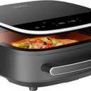Large Air Fryer 6QT, 11-in-1 Fast Cooking Air Fryer with Top & Bottom Heating, No Flip Needed, Quiet 50dB, Family Size Digital Air Fryer for Healthy Meals, Fits a 12" Pizza or Steaks, 6 QT with Unique Design