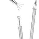 Tucnoeu 2Pcs Piercing Taper Ball Grabber Tool for Changing Jewelry, Anti Slip 4 Claw Gem Ball Grabber Tool