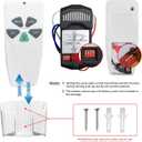 2 Pack Universal Ceiling Fan Remote Control Kits with Light Dimmer 3 Speed Fan Controller Receiver Lamp Dim Remote Replacement for Hampton Bay/Hunter/Harbor Breeze/Westinghouse/Honeywell & More