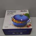 MELLERHOME 4.5 QT Enameled Cast Iron Dutch Oven, Heavy-Duty Casserole Dish and Braiser Pan with Lid and Stainless Knob, Safe for All Cooktops, Aqua Blue (4.5, Aqua Blue)