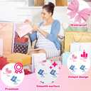 100pcs Gender Reveal Stickers, 2in Round Cute Team Bows Team Boots Gender Reveal Stickers Pink Bows Blue Boots Decals for Boy Girl Baby Party Supplies Decoration