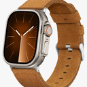 Bandsie Leather Band Compatible with Apple Watch Ultra 3/Ultra 2/Ultra Band 49mm 46mm 45mm 44mm 42mm for Men, Vintage Genuine Suede Leather Wristband Strap for iWatch Series 11 10 9 8 7 6 5 4 SE 3 2 1 Pack of 2